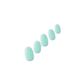Alice pastel aqua nail polish wraps shown on five nail tips