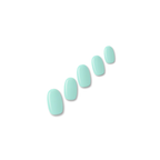 Alice pastel aqua nail polish wraps shown on five nail tips