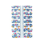 Flower Market 16-strip nail polish wrap sheet in a light blue daisy and wildflower print