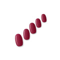 Grapevine glossy deep burgundy nail polish wraps shown on five nail tips