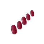 Grapevine glossy deep burgundy nail polish wraps shown on five nail tips