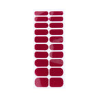 Grapevine 20-strip nail polish wrap sheet in glossy deep burgundy