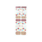 Mellow nail polish wrap sheet in gentle nudes and muted mauves with little florals