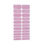 Nevada nail polish wrap sheet in musky pink glitter with silver shimmer