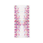 Petulia nail polish wrap sheet in pearlescent white with multicoloured confetti spots