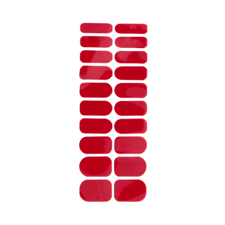 Ruby Ruby Ruby 20-strip nail polish wrap sheet in glossy true red