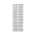 Shimmer nail polish wrap sheet in all-over silver glitter