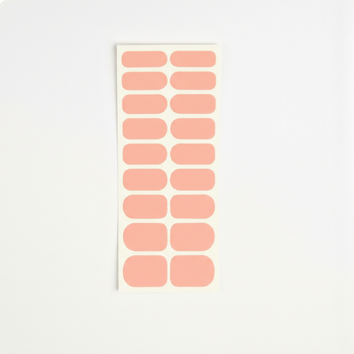 Tutu nail polish wrap sheet in glossy soft peachy-pink