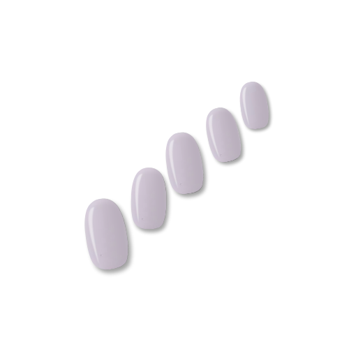 Very Berry pastel lilac nail polish wraps shown on five nail tips