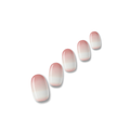 Chloé blush pink to white ombré nail polish wraps shown on five nail tips