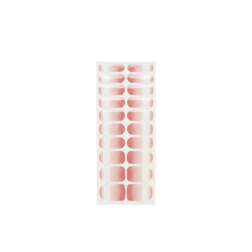 Chloé 20-strip nail polish wrap sheet in blush pink to white ombré