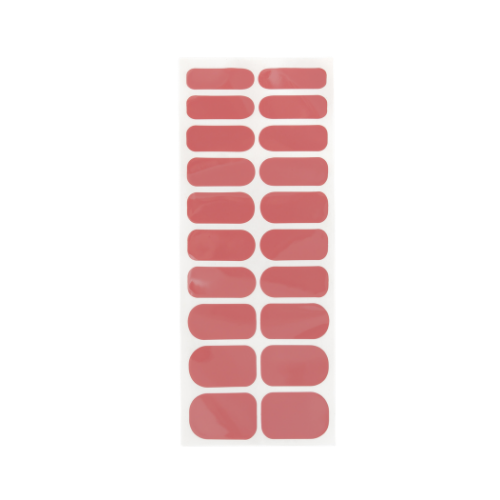 Sunset Blush 20-strip nail polish wrap sheet in dusty rose coral