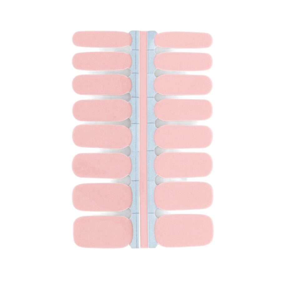 Gel With Us Cece 16 Strip Nail Wraps in soft rose-pink.